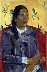 "Donna con fiore", Paul Gauguin, 1891
